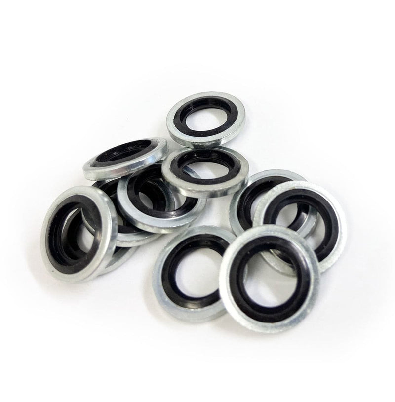 Image of Mild Steel Metric Bonded Washers on a white background