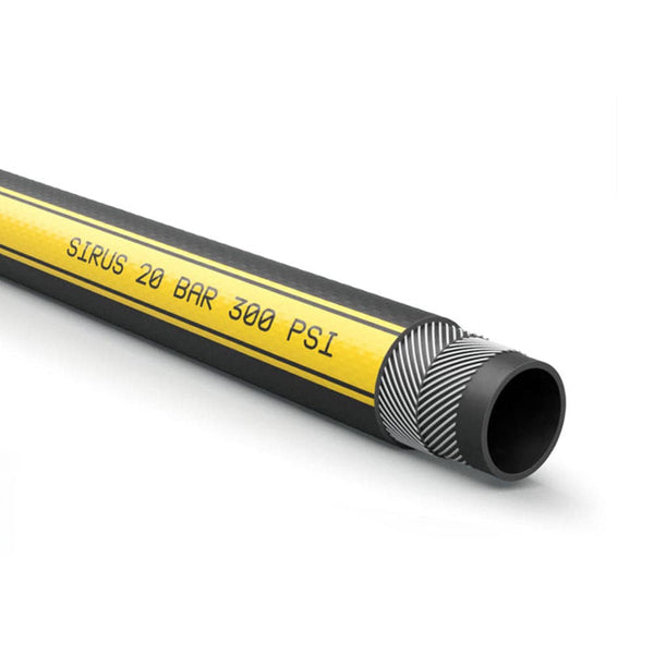 Image of Sirus Yellow Stripe 20 Bar Air Hose on a white background