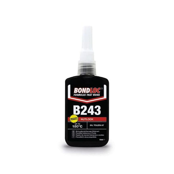 Image of Bondloc B243 Oil Tolerant Nutlock Threadlocker 50ml on a white background