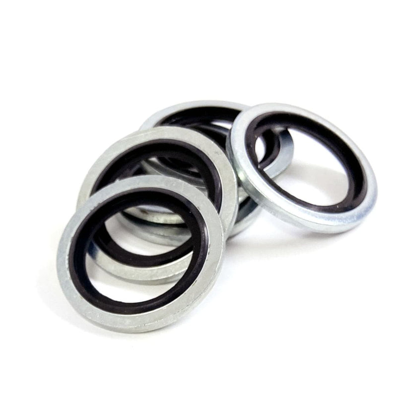 Image of Mild Steel Metric Bonded Washers on a white background