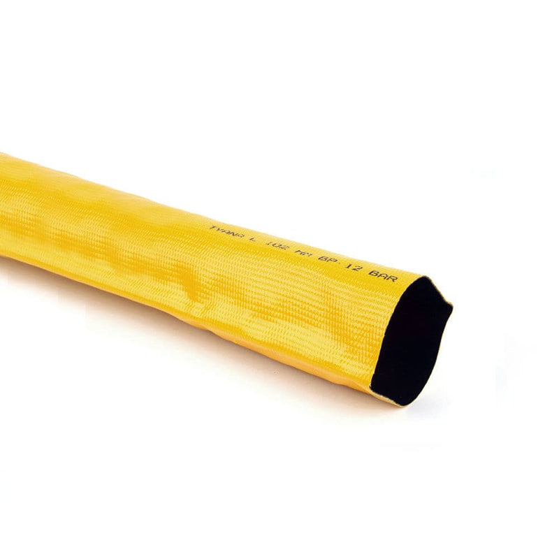 Image of Yellow PVC Layflat Water Hose - Per Metre on a white background